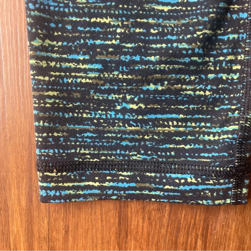 Lululemon Pants Wunder Under Crop Womens 4 High Rise Tweed Runner Pattern Black - Picture 6 of 13